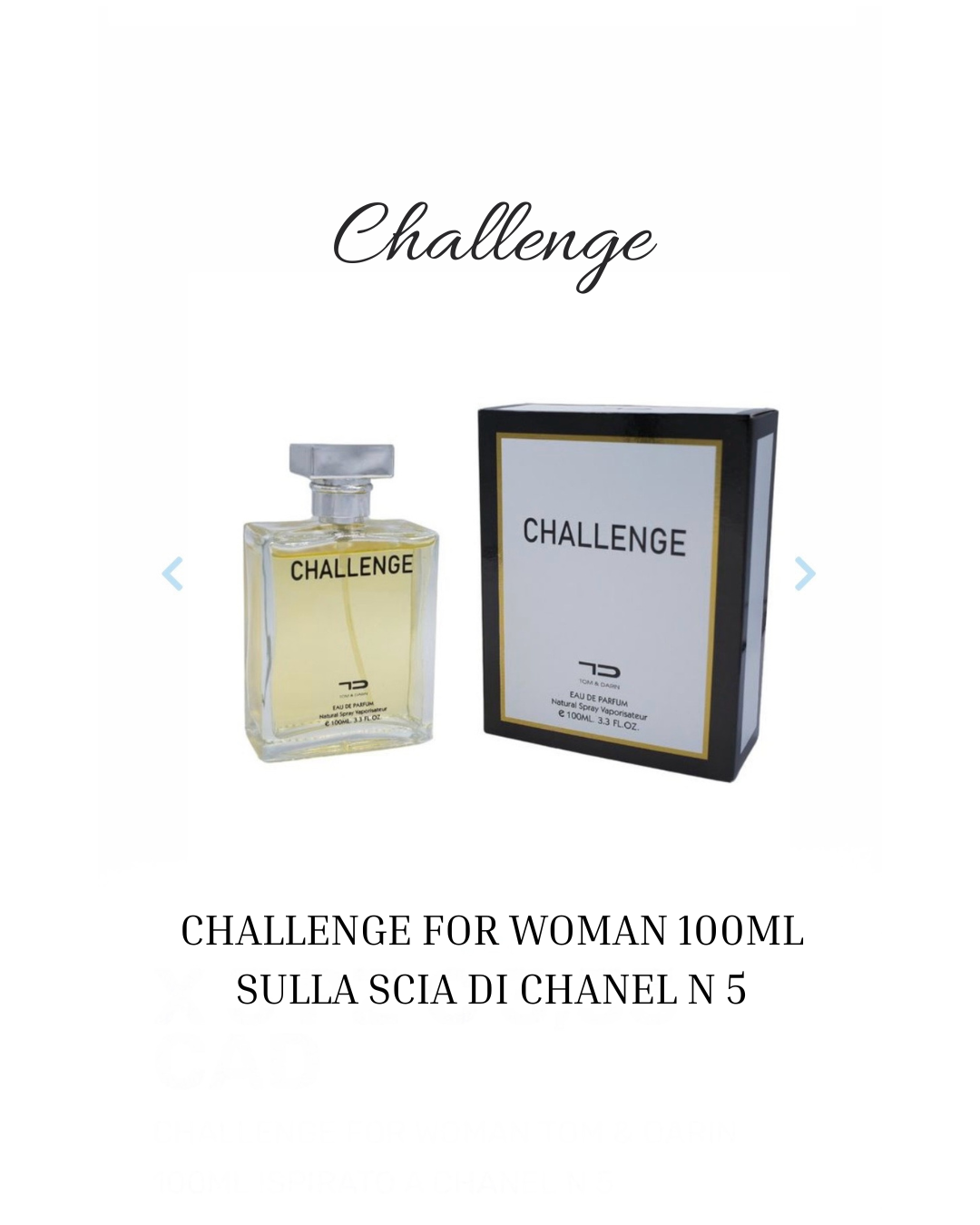 Challenge for Woman Eau de Parfum 100 ml